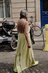 BASERANGE Lago dress DRLI-WS-SP24 green and yellow (DRLI-WS-000)